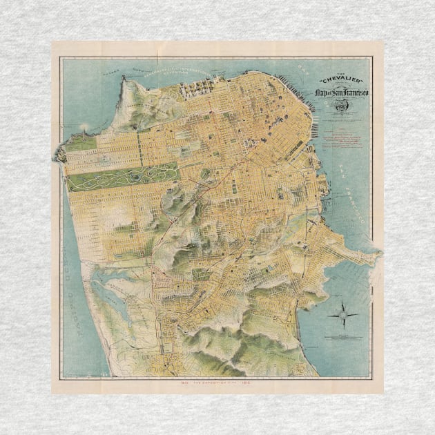 Vintage Map of San Francisco (1915) by Bravuramedia